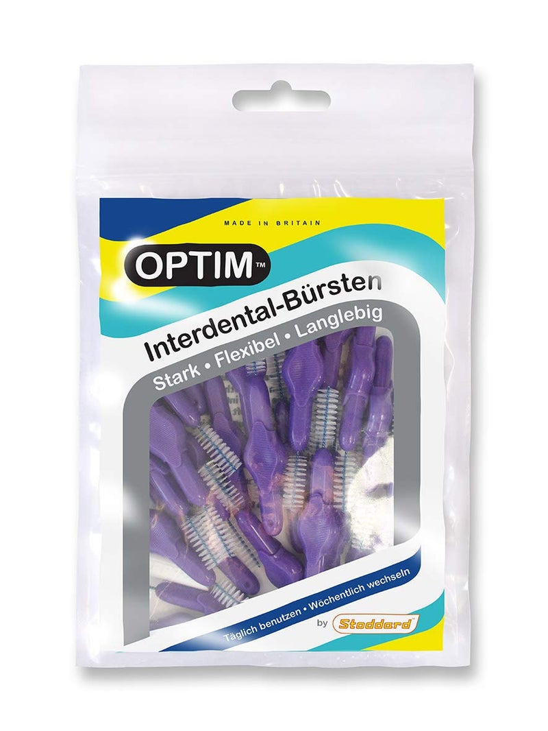 Stoddard OPTIM Interdental Brushes Pack of 16 Purple 1.1 mm Size 6